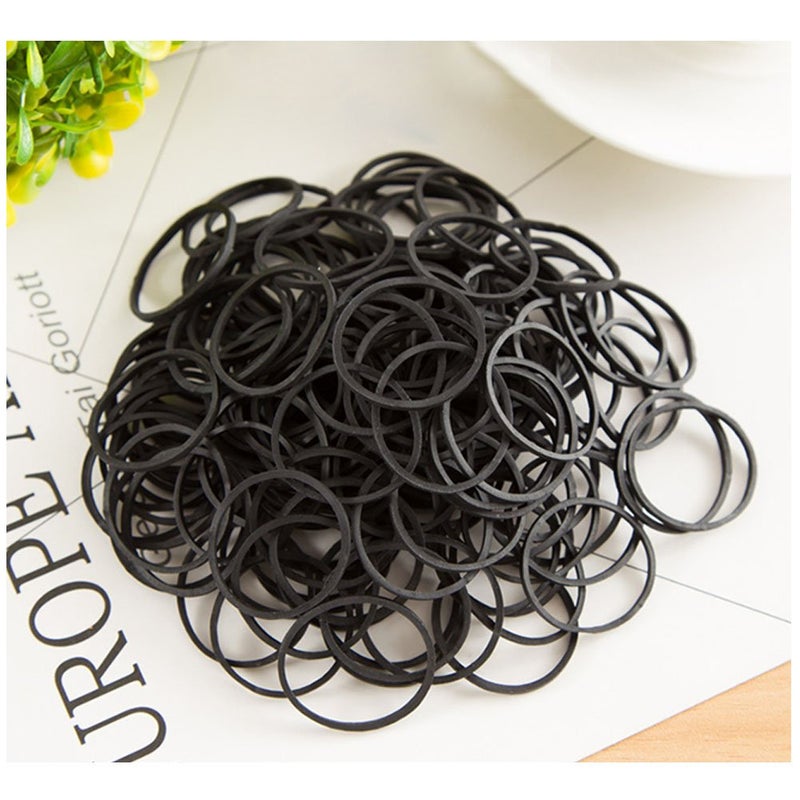 Hamosky Rubber Band Paper Bills Dollars Money Elastic Stretchable Bands 500Pcsï¼ŒSize 38mm /1.49 Inches (Black) - Image 2